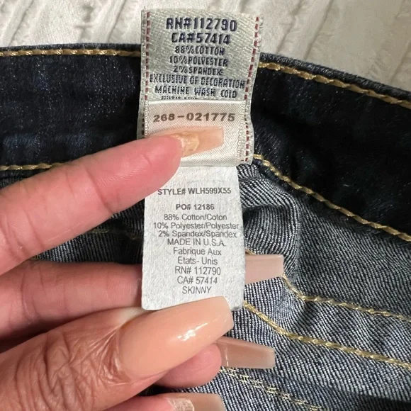 AUTHENTIC TRUE RELIGION Skinny Jeans. Size 29. Inseam 40.5. New! - Picture 11 of 11